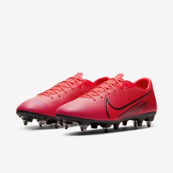 Nike Mercurial Vapor 13 Academy SG-PRO Anti-Clog Traction - Férfi Focicipő - Piros/Piros/Fekete